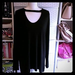 Long sleeve Black Blouse Size XL